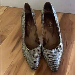 YSL vintage snakeskin heels